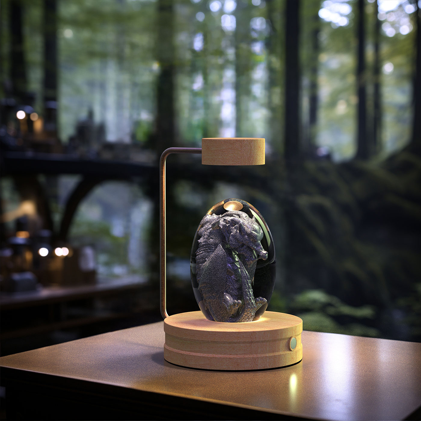 Cosmic Dinosaur Crystal Ball Night Light
